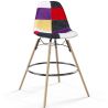 Bar Stool - Patchwork Upholstery - Scandinavian Design and Wooden Legs - Skögur image 9