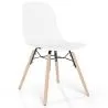 Buy Dining chair with natural wood legs – Modern style and functionality - Broly White 61792