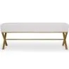 Bench Upholstered In Velvet Fabric With Golden Metal Frame - Vovi image 9