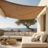 Buy Coconut fiber awning 3x3M - 100 % Natural shade sail Beige 61798