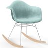 Rocking Chair Modern Fabric Upholstered – Nordic Style - Nordika image 9