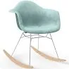 Buy Rocking Chair Modern Fabric Upholstered – Nordic Style - Nordika Pastel blue 61813