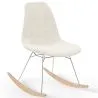Buy Rocking Chair  Minimalist Bouclé – Nordic Style with Wood and Steel Base - Skögur White 61815