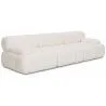 Buy Modular Sofa Upholstered in Bouclé Fabric - 3/4 Seater - Bianca White 61823