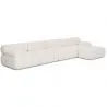 Modular Sofa Chaise Longue Upholstered in Bouclé Fabric - 4/5 seats - Bianca White 61824 photo 1 Modular Sofa Chaise Longue Upholstered in Bouclé Fabric - 4/5 seats - Bianca image 9
