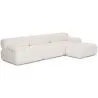 Buy Modular Sofa Chaise Longue Upholstered in Bouclé Fabric - 3/4 seater - Bianca White 61825