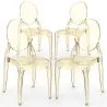 Buy Pack of 4 Dining Chairs Transparent - Estilo Victoria  Amber 61555