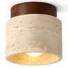 Ceiling Light – Flush Mount – Wood & Travertine – Léonie image 9
