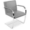 Buy Chair Brama - Premium Leather Grey 16808