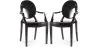 Pack of 2 Transparent Dining Chairs - Armrest Design - Louis XIV image 9