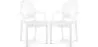 Pack of 2 Transparent Dining Chairs - Armrest Design - Louis XIV image 9