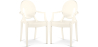 Buy Pack of 2 Transparent Dining Chairs - Armrest Design - Louis XIV Beige 58735 in the Europe