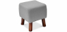 Buy Square Footstool - Linen Upholstered - Wood - Nor Light grey 55340 - prices
