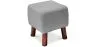 Square Footstool - Linen Upholstered - Wood - Nor image 9