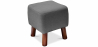 Buy Square Footstool - Linen Upholstered - Wood - Nor Dark grey 55340 Home delivery