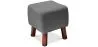Square Footstool - Linen Upholstered - Wood - Nor image 9