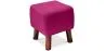 Square Footstool - Linen Upholstered - Wood - Nor image 9