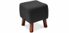 Buy Square Footstool - Linen Upholstered - Wood - Nor Black 55340 - prices