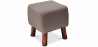 Buy Square Footstool - Linen Upholstered - Wood - Nor Brown 55340 at Privatefloor