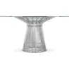 Buy Round Dining Table - Glass and Metal - Barrel Steel 16326