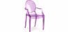 Buy Transparent Dining Chair - Armrest Design - Louis XIV Purple transparent 16461 in the Europe