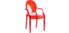 Buy Transparent Dining Chair - Armrest Design - Louis XIV Red transparent 16461 - in the EU