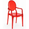 Transparent Dining Chair - Armrest Design - Louis XIV image 9