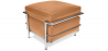 Buy Square footrest - Leather upholstered - Kart Light brown 13419 at Privatefloor