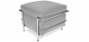 Buy Square footrest - Leather upholstered - Kart Grey 13419 Home delivery
