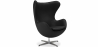 Buy Armchair with Armrests - Upholstered in Faux Leather - Egg Design - Brave Black 13413 - in the EU