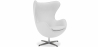 Buy Armchair with Armrests - Upholstered in Faux Leather - Egg Design - Brave White 13413 - prices