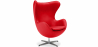 Buy Armchair with Armrests - Upholstered in Faux Leather - Egg Design - Brave Red 13413 at Privatefloor
