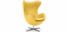 Buy Armchair with Armrests - Upholstered in Faux Leather - Egg Design - Brave Yellow 13413 with a guarantee