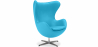Buy Armchair with Armrests - Upholstered in Faux Leather - Egg Design - Brave Turquoise 13413 - in the EU