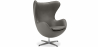 Buy Armchair with Armrests - Upholstered in Faux Leather - Egg Design - Brave Dark grey 13413 - prices
