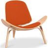 Buy Designer armchair - Scandinavian armchair - Fabric upholstery - Lucy Orange 99916773 at Privatefloor