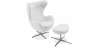 Buy  Egg design armchair with footrest - Fabric upholstered - Brave White 13657 - prices