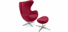 Buy  Egg design armchair with footrest - Fabric upholstered - Brave Red 13657 in the Europe