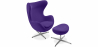 Buy  Egg design armchair with footrest - Fabric upholstered - Brave Mauve 13657 Home delivery