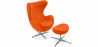 Buy Brave Chair with Ottoman - Fabric Orange 13657 with a guarantee