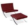 Design armchair with footrest - Leather upholstered - Town image 9
