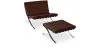 Design armchair with footrest - Leather upholstered - Town image 9