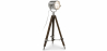 Buy Vintage tripod projector floor lamp steel and wood Brown 45549 - in the EU