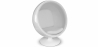 Buy Design Ball Armchair - Upholstered in Fabric - Batton White 16498 - prices