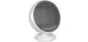 Design Ball Armchair - Upholstered in Fabric - Batton image 9