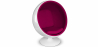 Buy Design Ball Armchair - Upholstered in Fabric - Batton Fuchsia 16498 with a guarantee