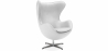 Buy Armchair with armrests - Leather upholstery - Egg-shaped design - Brave White 13414 - prices