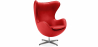Buy Armchair with armrests - Leather upholstery - Egg-shaped design - Brave Red 13414 in the Europe