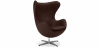 Buy Armchair with armrests - Leather upholstery - Egg-shaped design - Brave Chocolate 13414 Home delivery