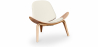Buy Scandinavian design Boho Bali CW07 Lounge Chair - Faux Leather Ivory 16774 - in the EU